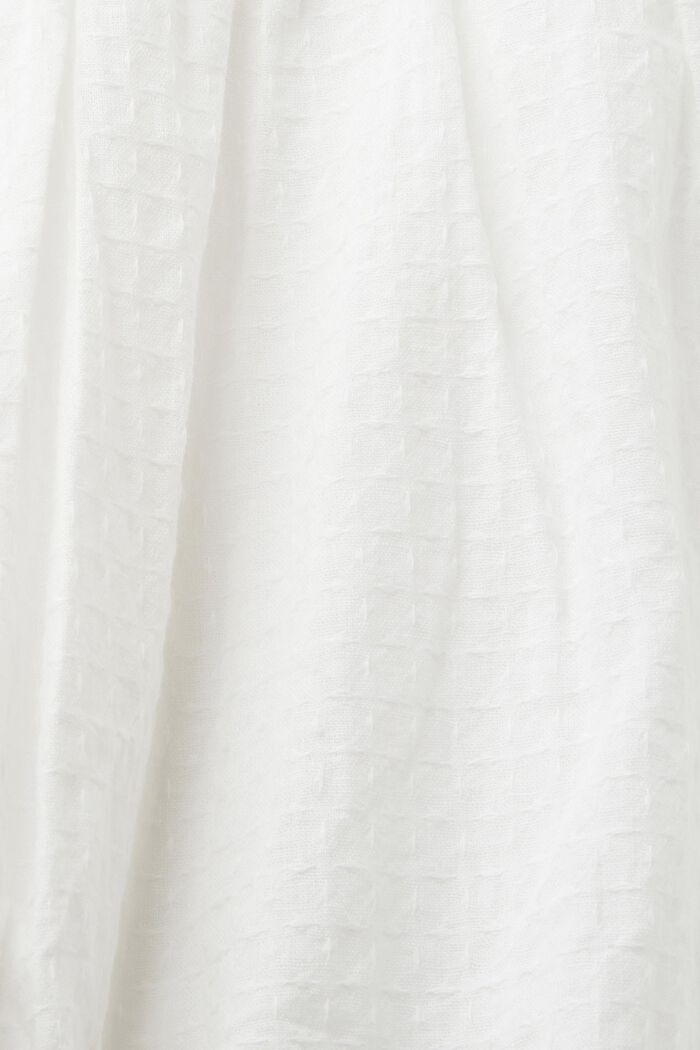 100%纯棉超大廓形女裝恤衫, 白色, detail image number 6