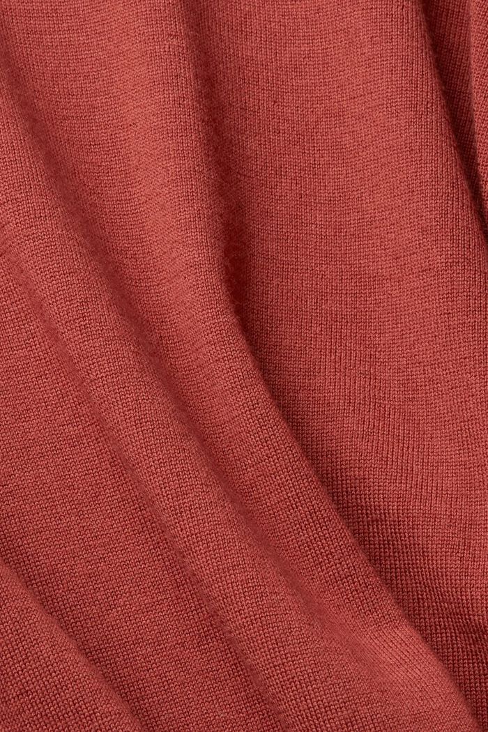 Knitted wool sweater, TERRACOTTA, detail image number 1