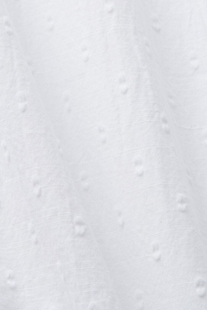 ‌薄紗棉質女裝恤衫, 白色, detail image number 5