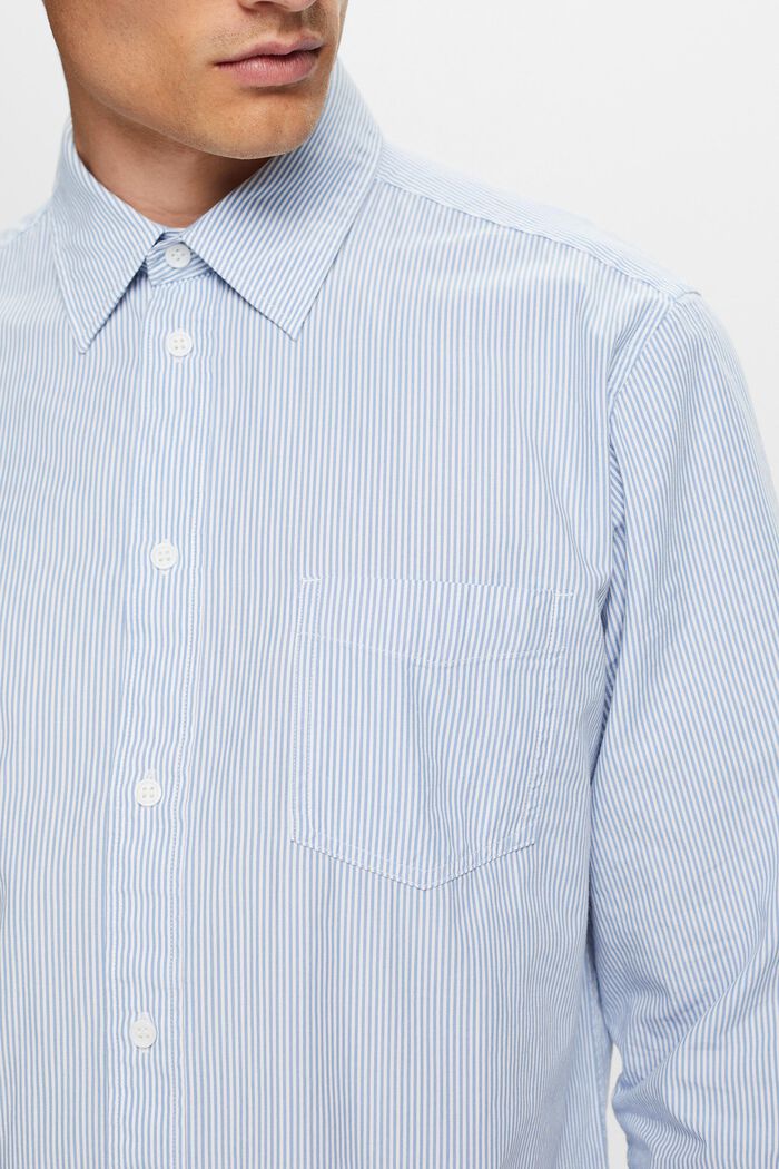 條紋棉質府綢恤衫, LIGHT BLUE, detail image number 2