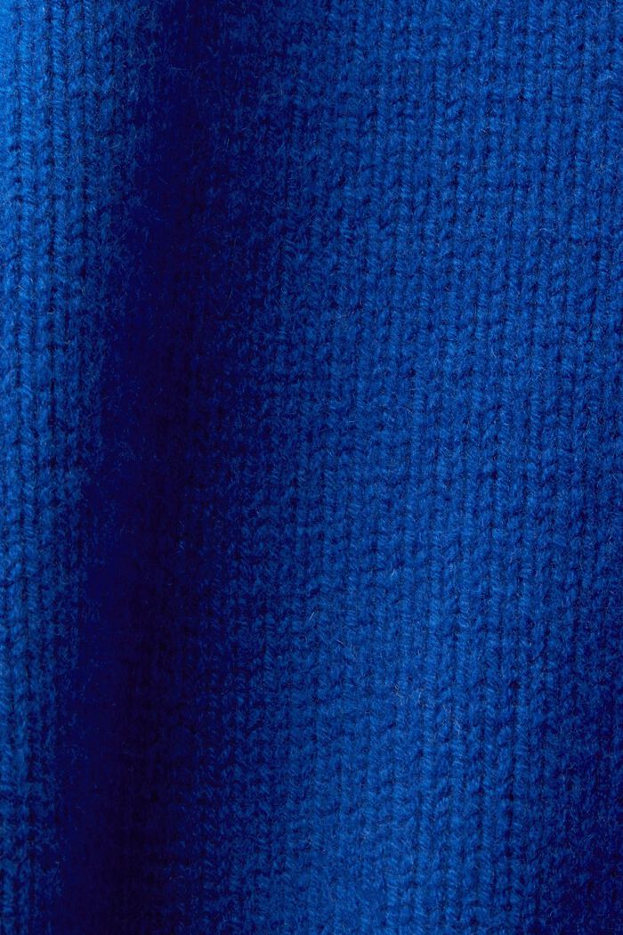 羊毛羊絨混紡LOGO標誌毛衣, 藍色, detail image number 6