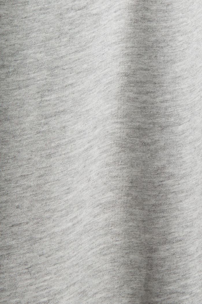 霧面亮面標誌貼花 T 恤, 淺灰色, detail image number 5