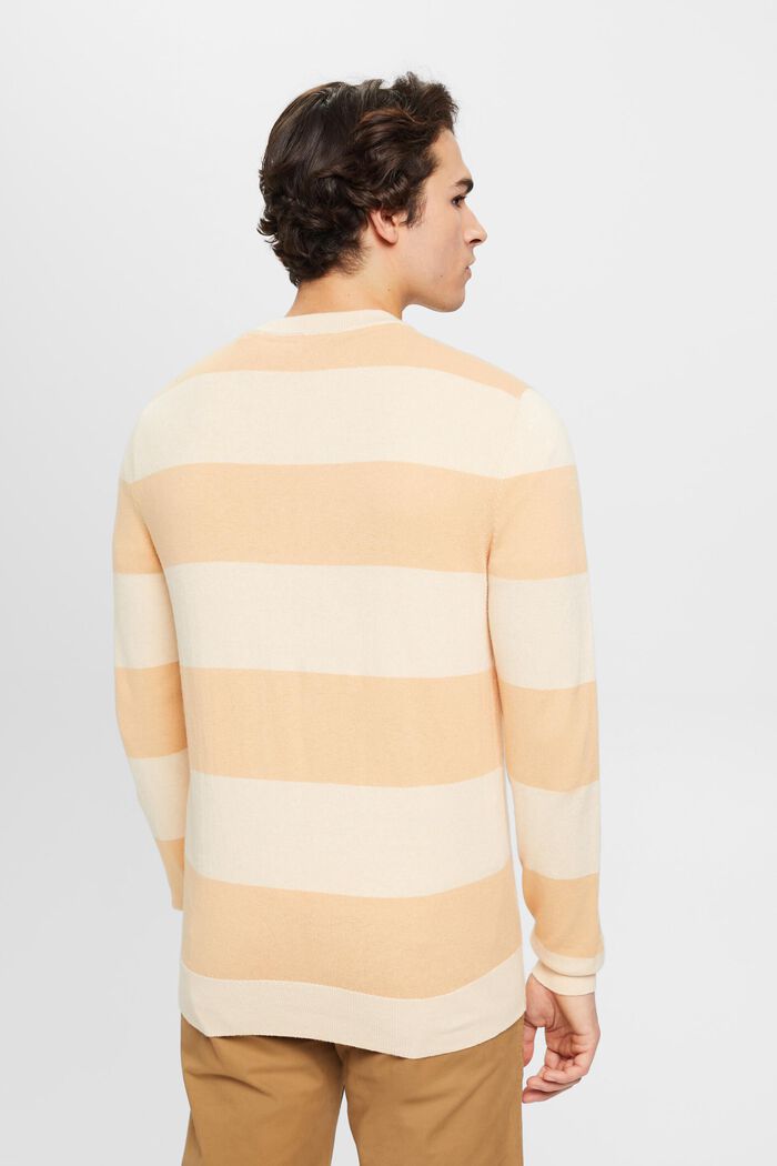 Striped knit jumper with cashmere, SAND, detail image number 3