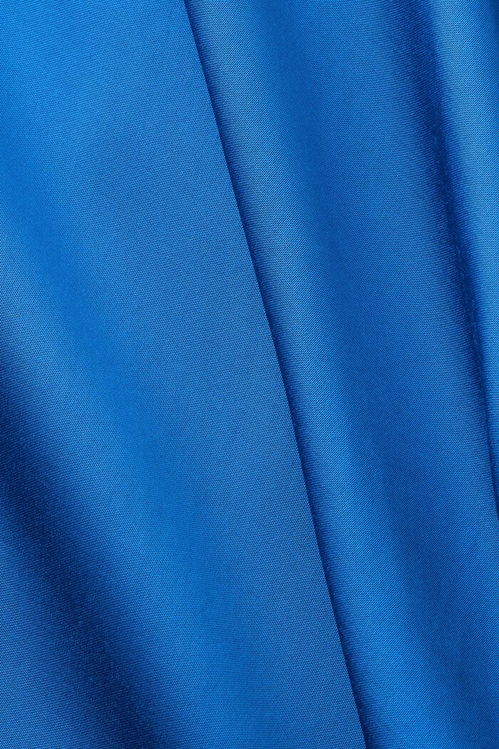 ‌緞面中長款半身裙, 藍色, detail image number 4