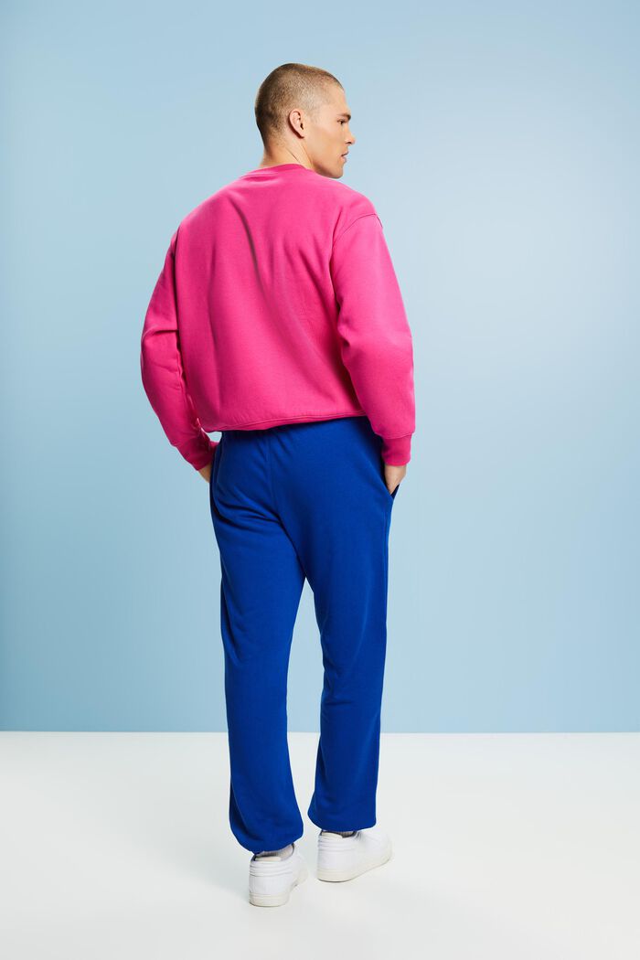 ‌棉質搖粒絨LOGO標誌運動褲, 藍色, detail image number 4