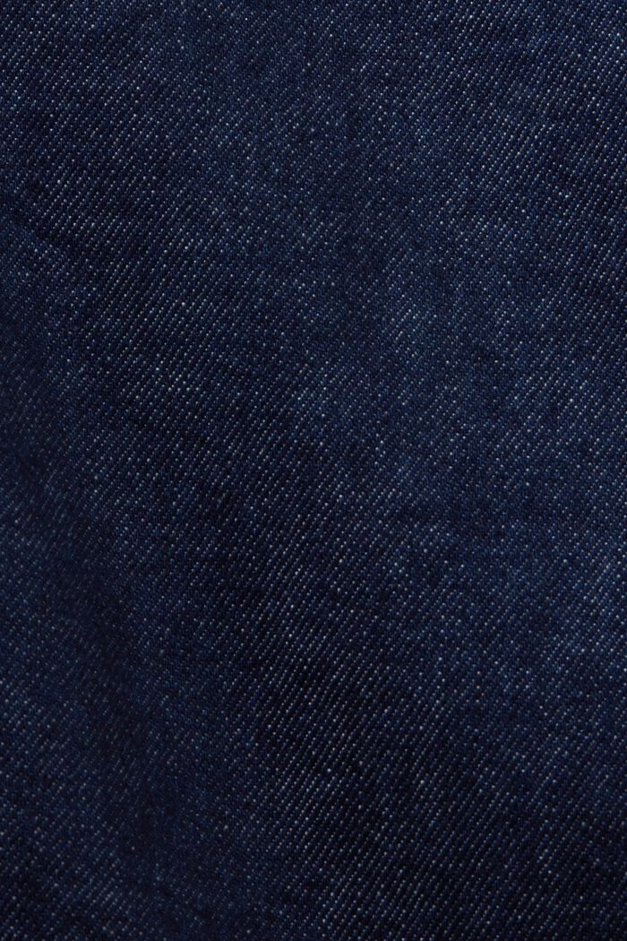 ‌復古直腳布邊牛仔褲, 藍色, detail image number 6