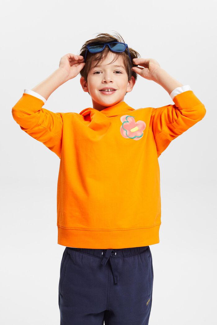 Sweatshirts, 橙紅色, detail image number 0