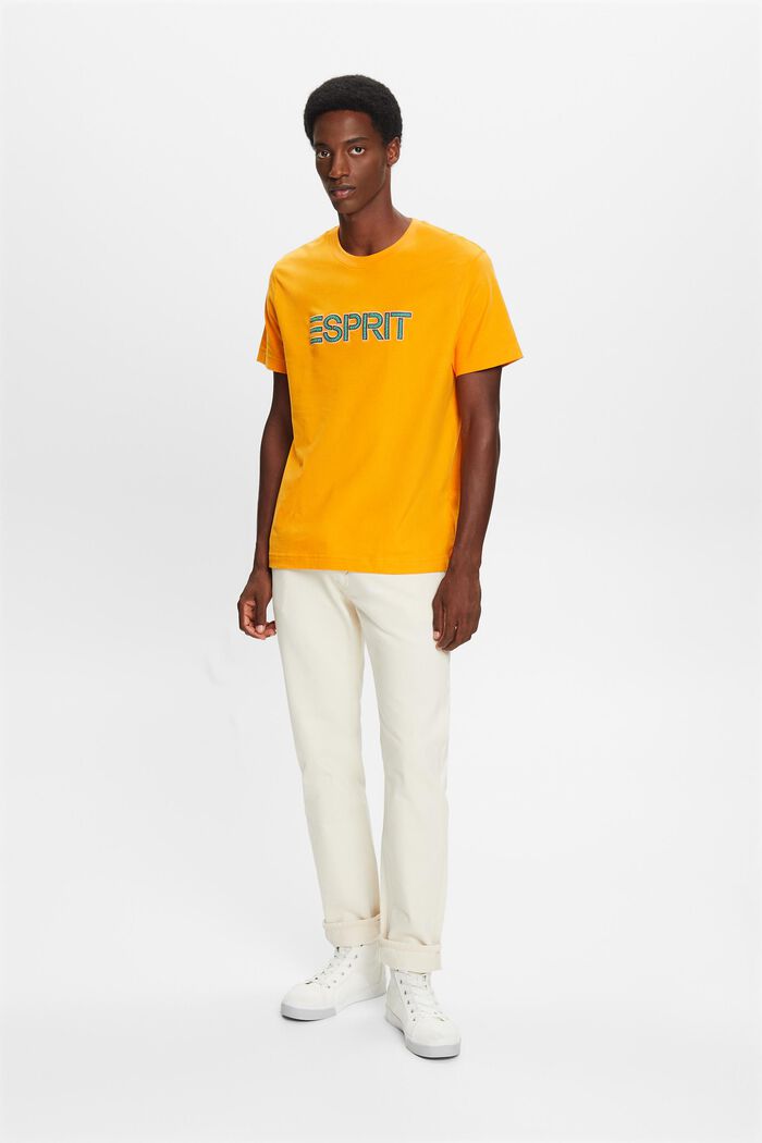 LOGO標誌T恤, 橙金色, detail image number 0