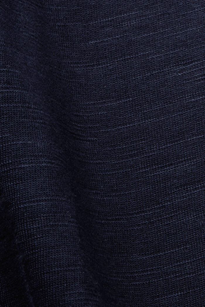 100%純棉亨利領T恤衫, 海軍藍, detail image number 4