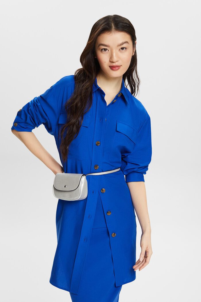 ‌長袖女裝恤衫, 藍色, detail image number 4