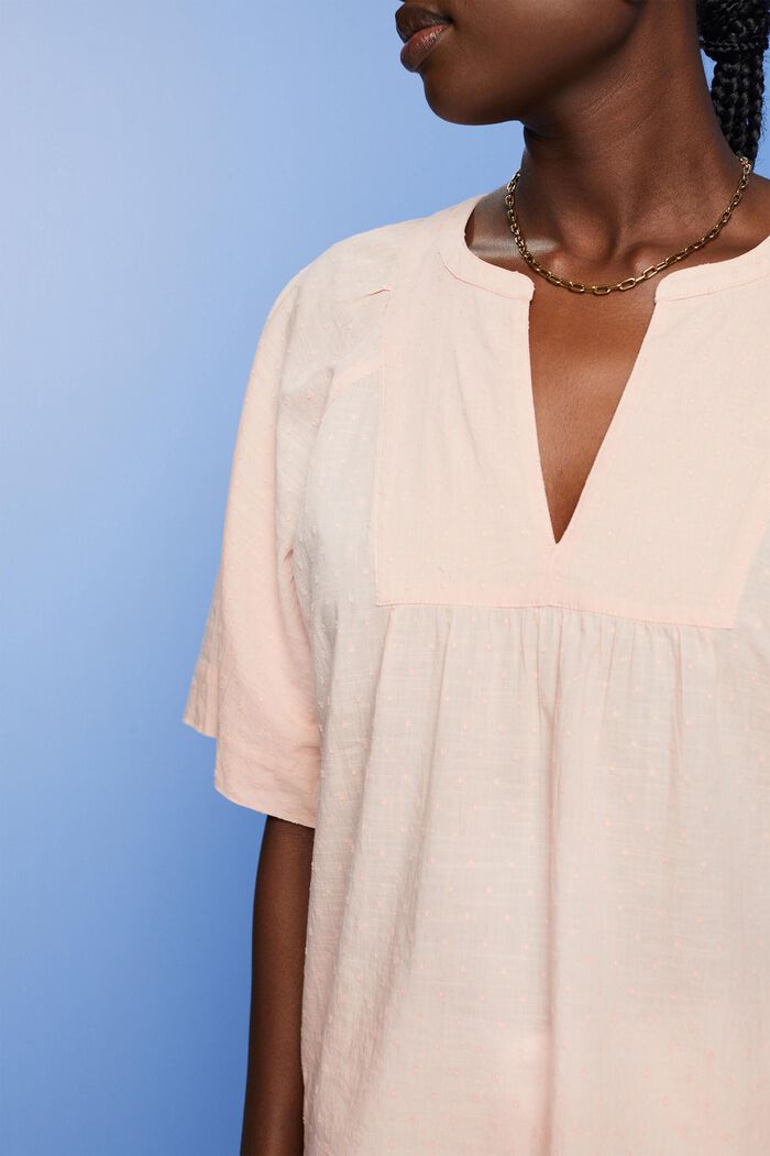 Embroidered Cotton Blouse, PASTEL PINK, detail image number 2