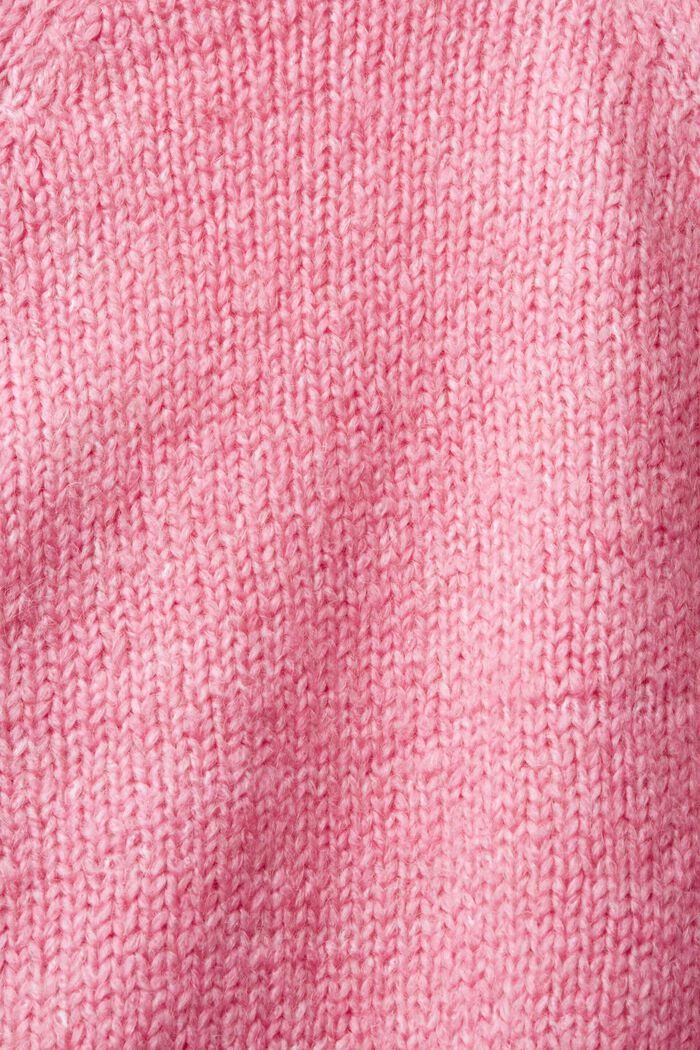 Cropped wool blend cardigan, PINK, detail image number 1