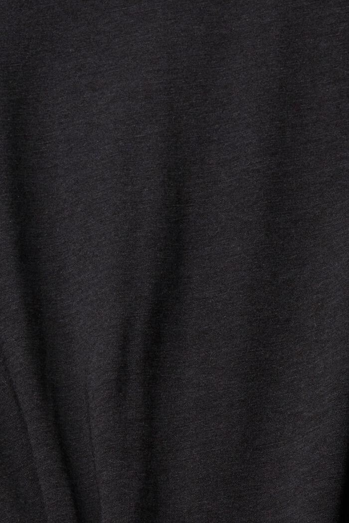 使用 TENCEL™：企領 T 恤, 黑色, detail image number 6