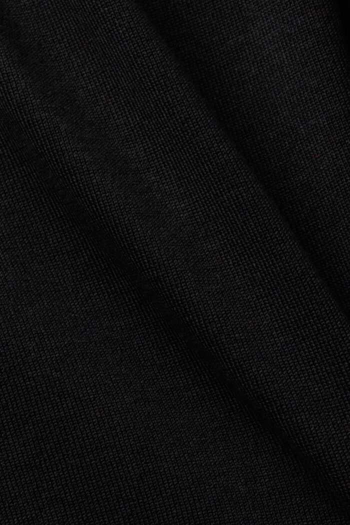 ‌羅紋針織中長款半身裙, 黑色, detail image number 5