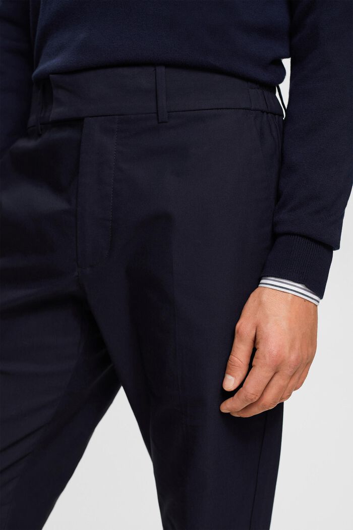 彈性腰帶修身長褲, 海軍藍, detail image number 2