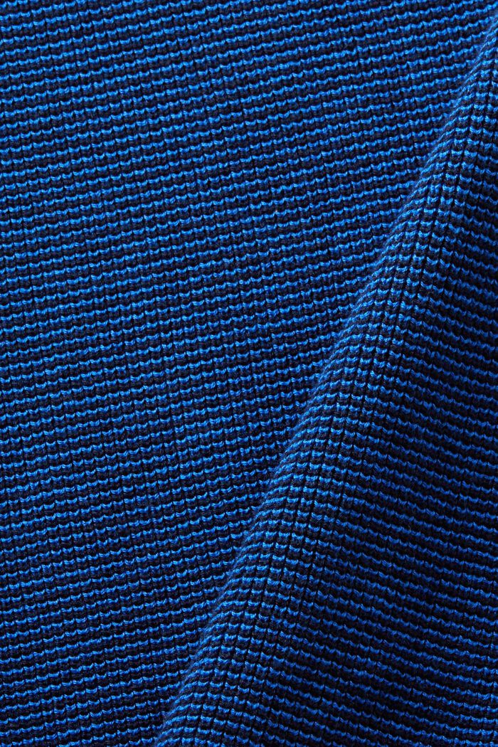 條紋半高領套頭毛衣, 海軍藍, detail image number 5