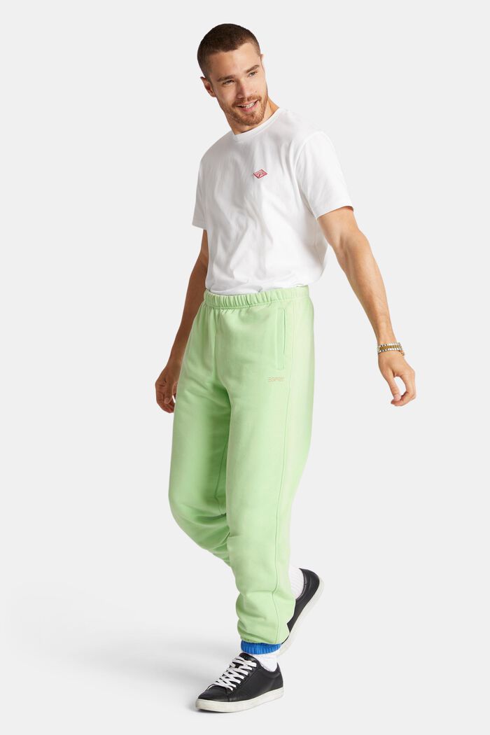 ‌棉質搖粒絨LOGO標誌運動褲, 淺綠色, detail image number 1