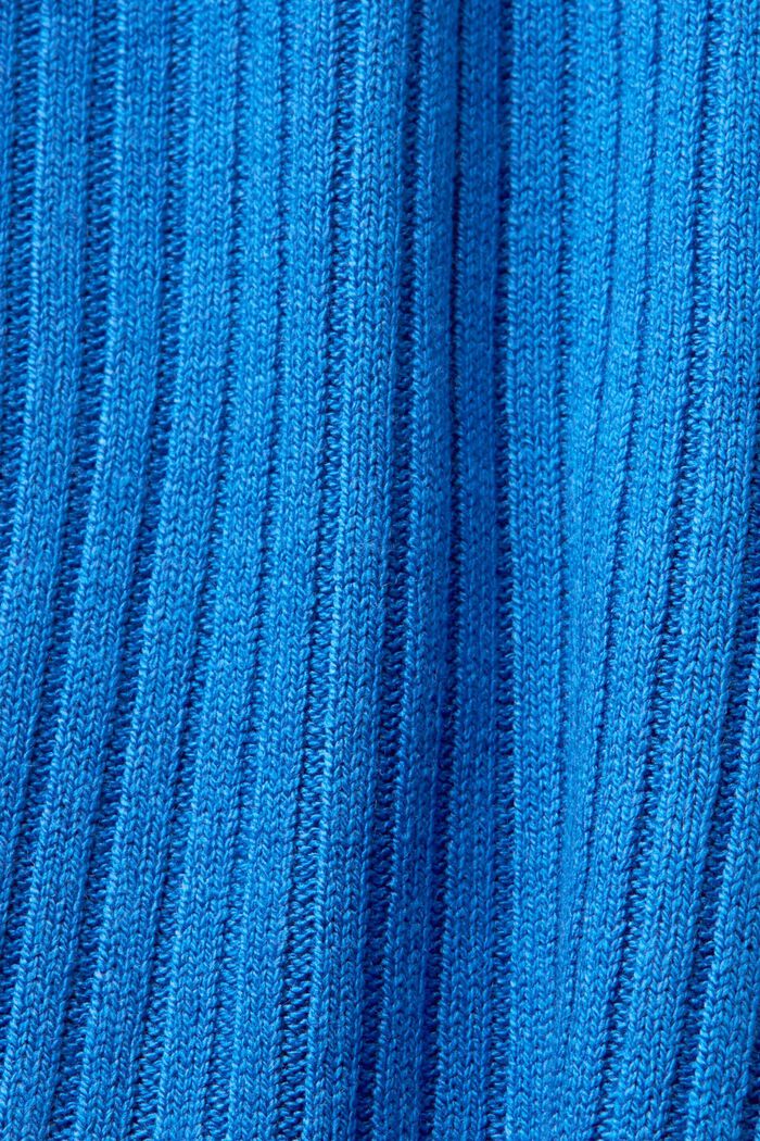 羅紋無袖套頭衫，亞麻混紡面料, 藍色, detail image number 5