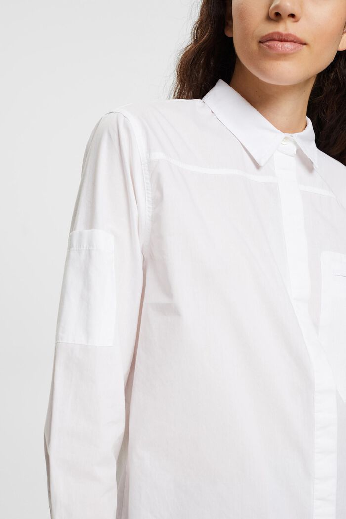 有機棉女裝恤衫, 白色, detail image number 0