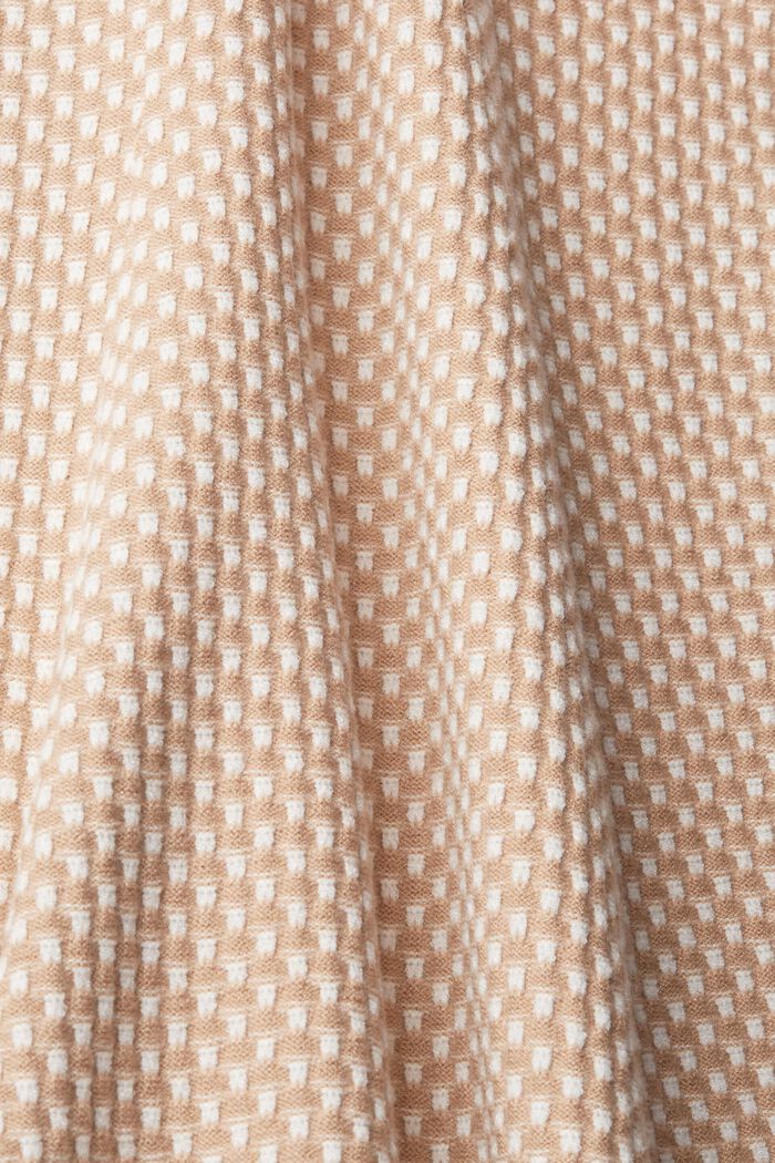 雙色紋理針織半身裙, 米色, detail image number 1
