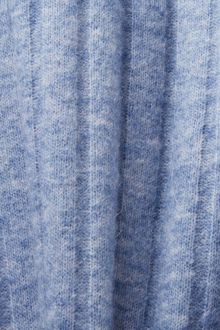 ‌羅紋針織樽領中長款連身裙, 淺藍色, detail image number 6