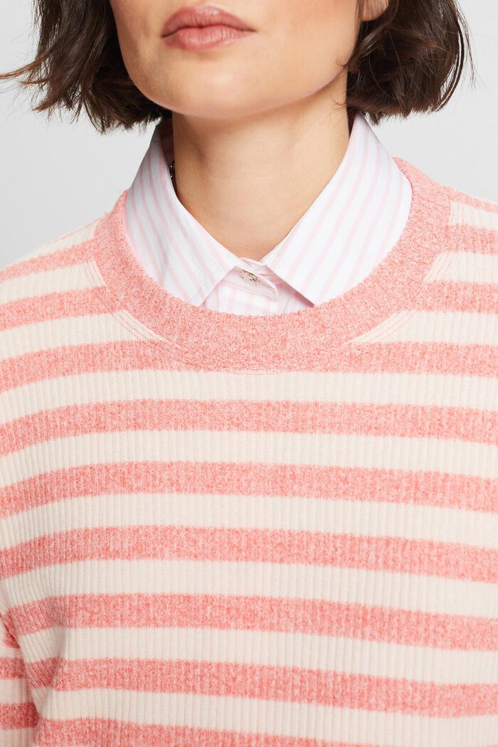 Striped Sweater, BRIGHT ORANGE 2, detail image number 3