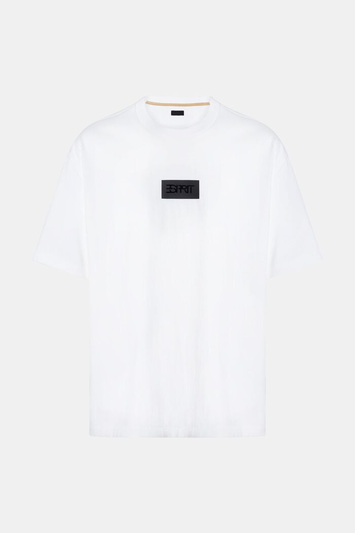 方正版型T恤, 白色, detail image number 4