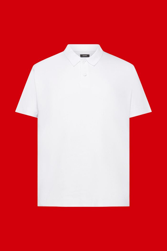 Pima cotton polo shirt, WHITE, detail image number 5
