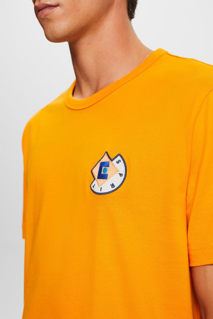 圖案式LOGO標誌T恤, 橙金色, detail image number 1