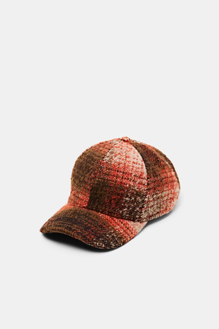 ‌格紋棒球帽, 淺啡色, detail image number 0
