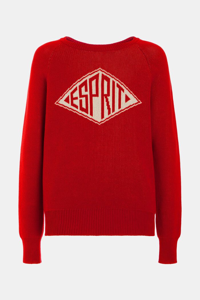 Unisex knitted jumper, RED, detail image number 2