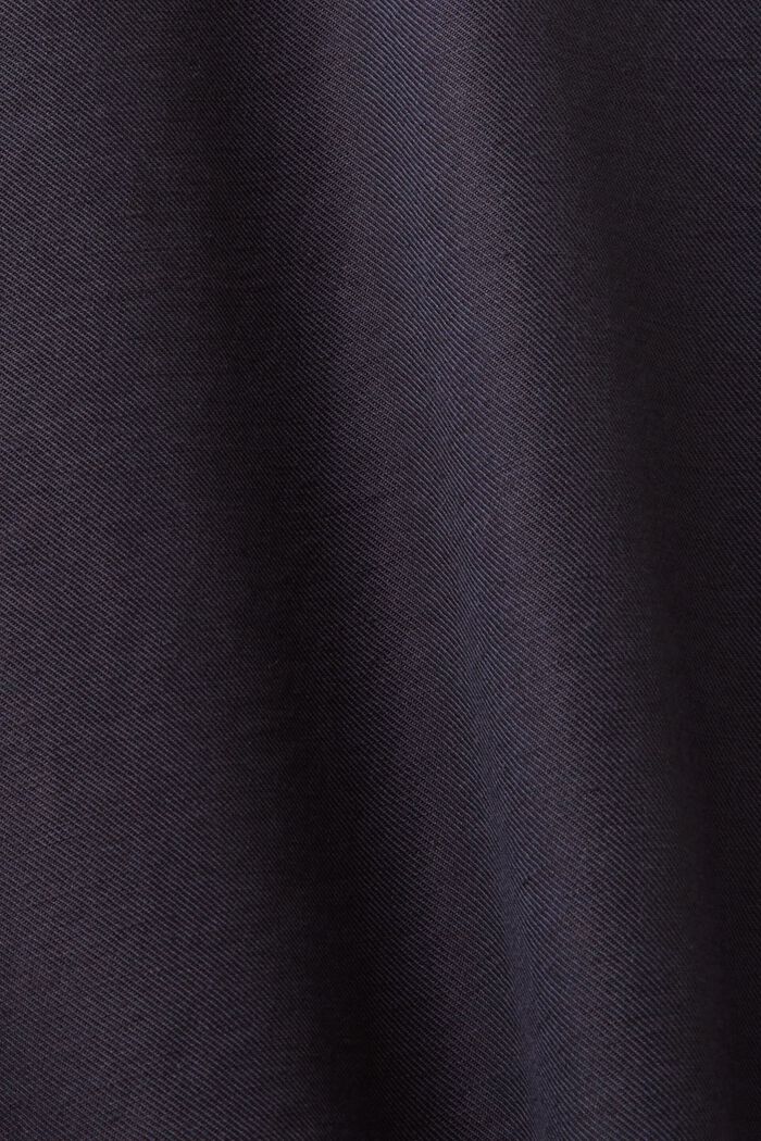 亞麻混紡拉鏈恤衫式外套, 深藍色, detail image number 2