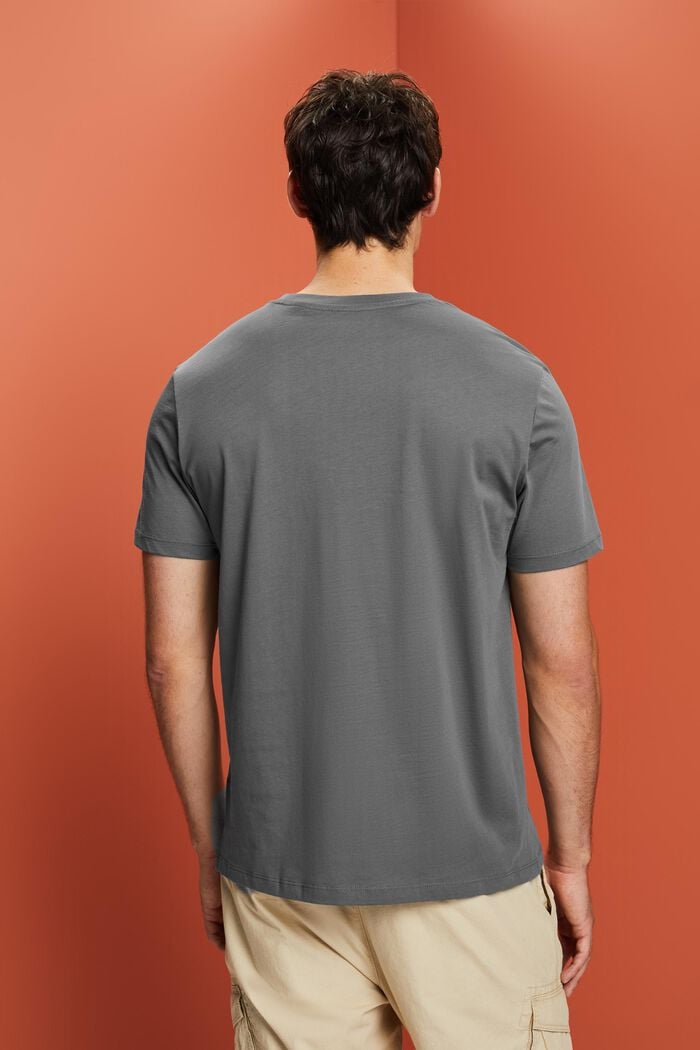 針織 T 恤, 深灰色, detail image number 3