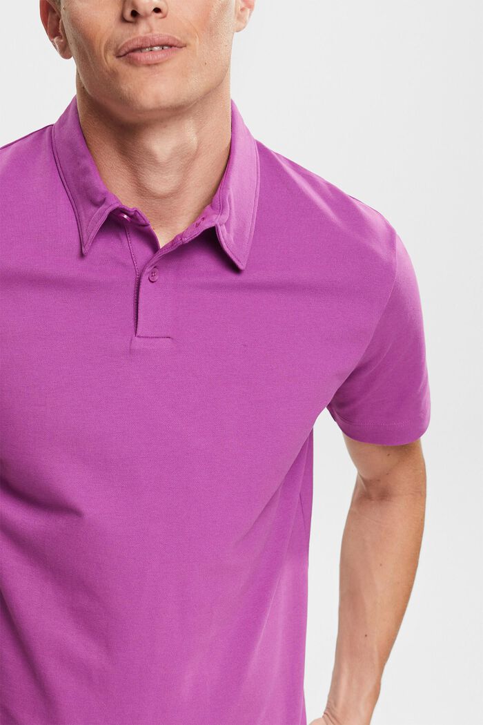 珠地 Polo 衫, 紫色, detail image number 0