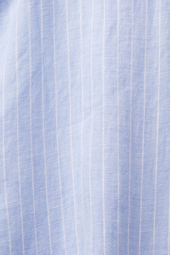 純亞麻條紋恤衫, 淺藍色, detail image number 5