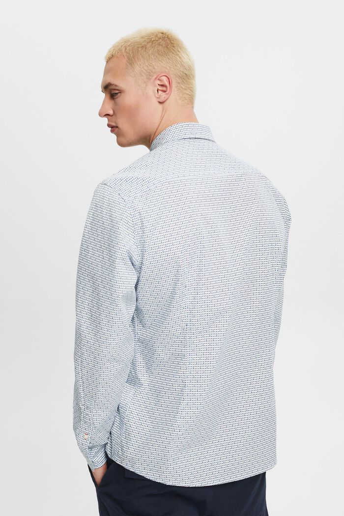 Slim fit shirt with all-over pattern, LIGHT BLUE, detail image number 3