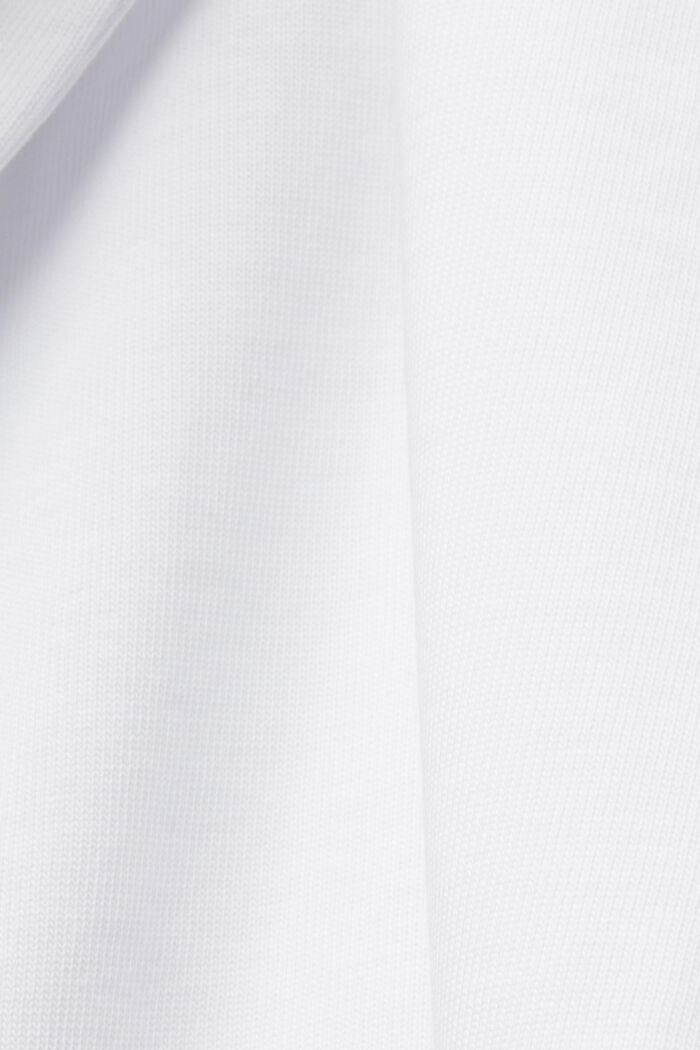 100%純棉平織布印花T恤, 白色, detail image number 5