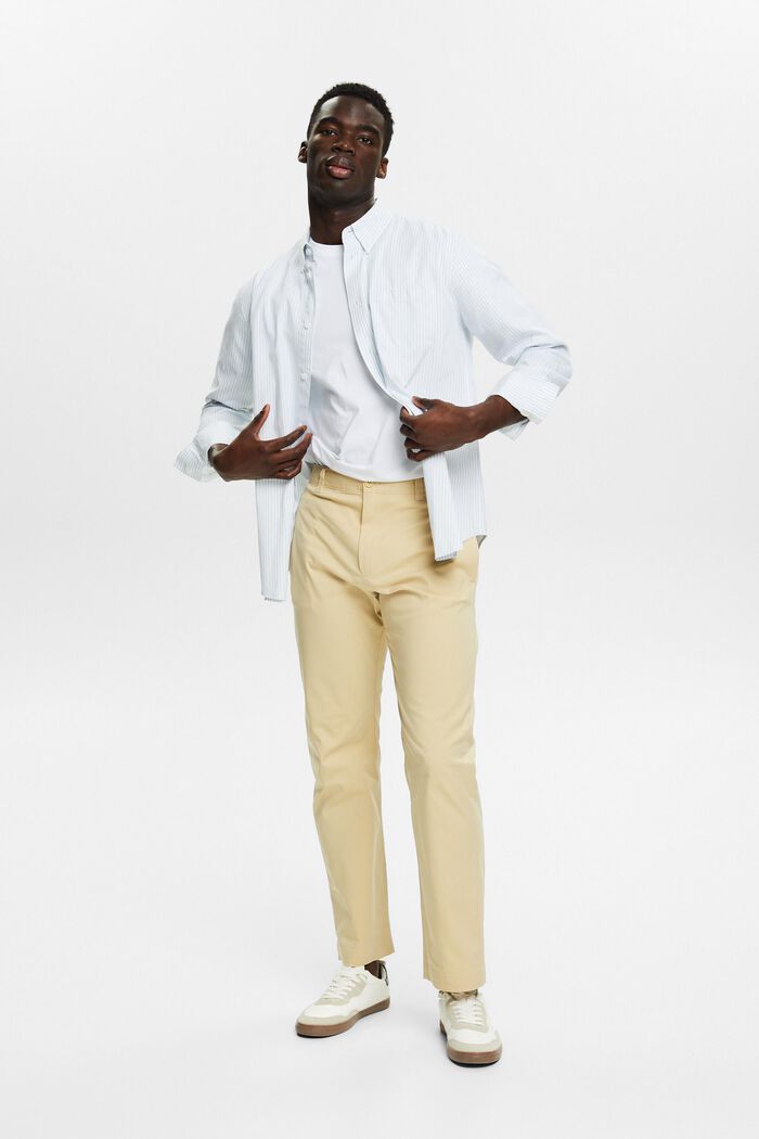 Stretch-Twill Straight Chino Pants, SAND, detail image number 1
