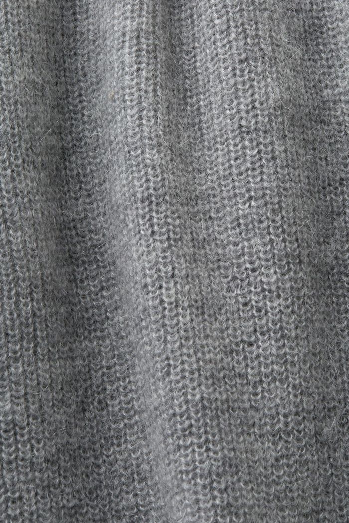 圈紗裹身開衫, 灰色, detail image number 4