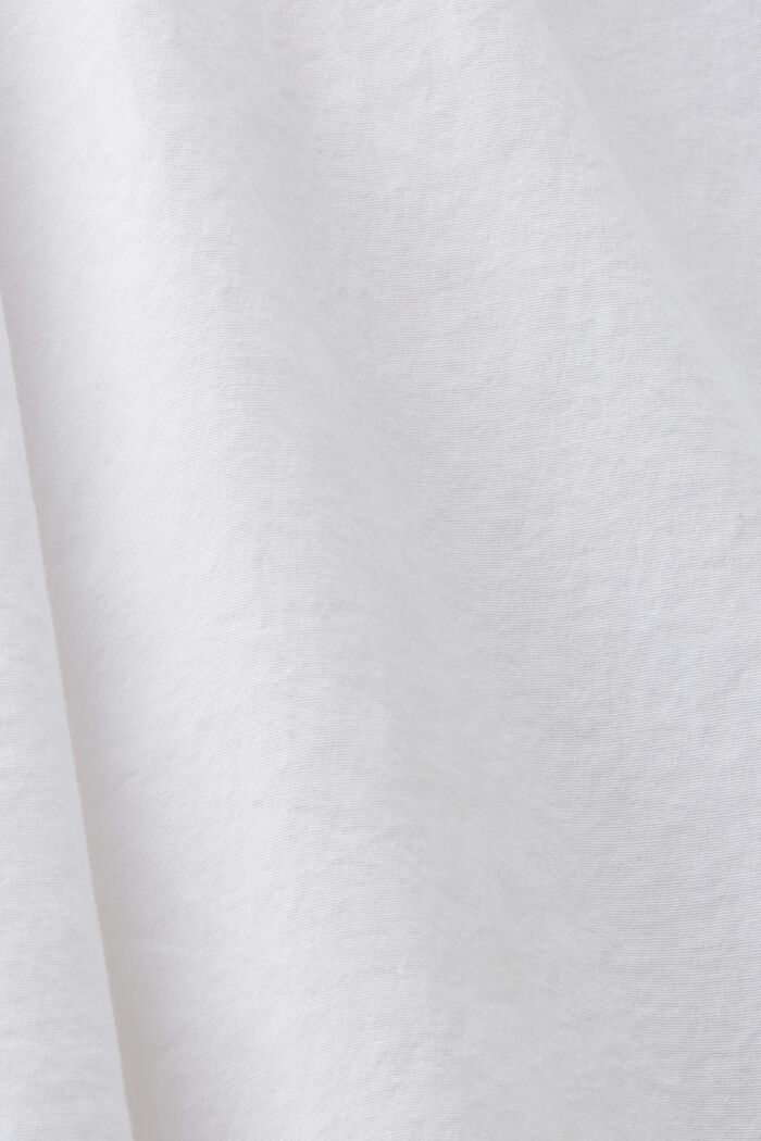 ‌超大廓形棉質府綢恤衫, 白色, detail image number 5