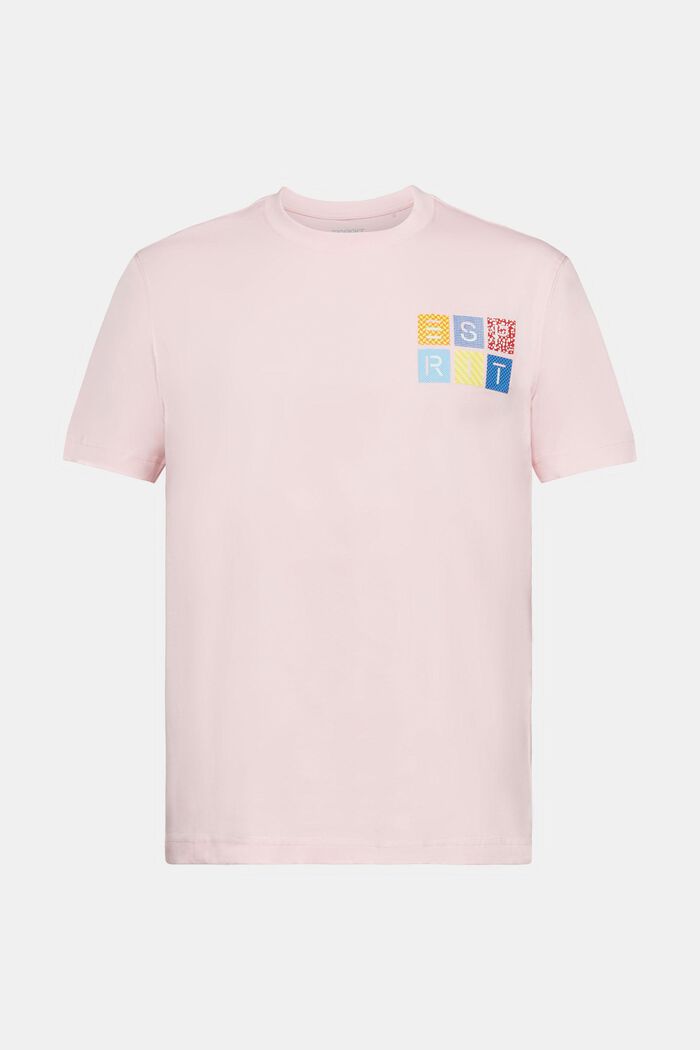 LOGO標誌圖案圓領T恤, 淺粉紅色, detail image number 6