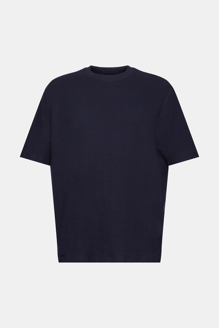 紋理平織布T恤, 海軍藍, detail image number 7