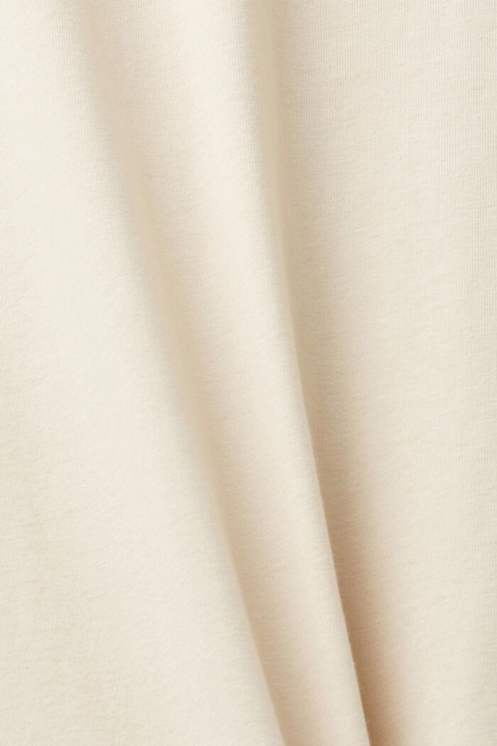 LOGO標誌印花棉質T恤, 淺灰褐色, detail image number 5