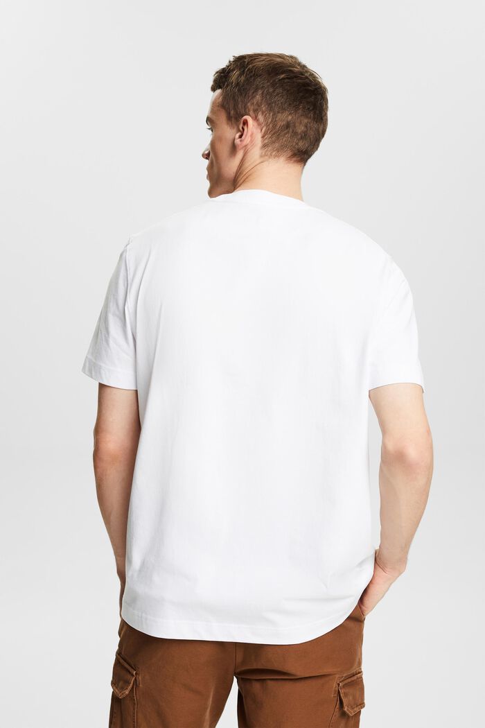 LOGO標誌圖案圓領T恤, 白色, detail image number 2