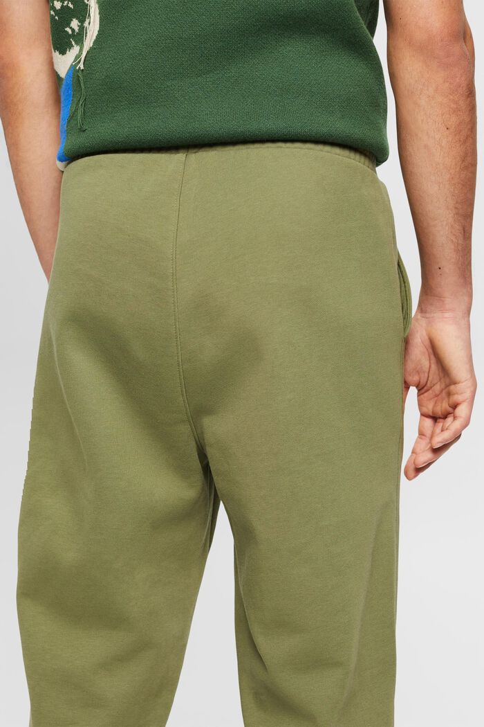 Joggers with logo print, OLIVE, detail image number 4