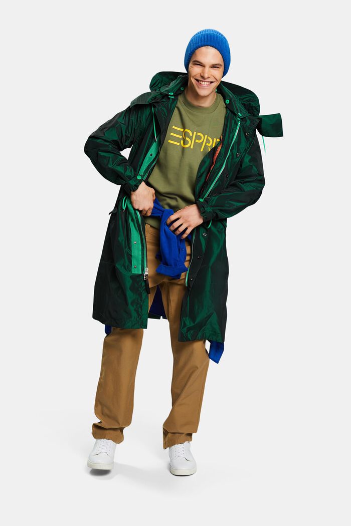 棉質搖粒絨LOGO標誌衛衣, 橄欖綠, detail image number 4
