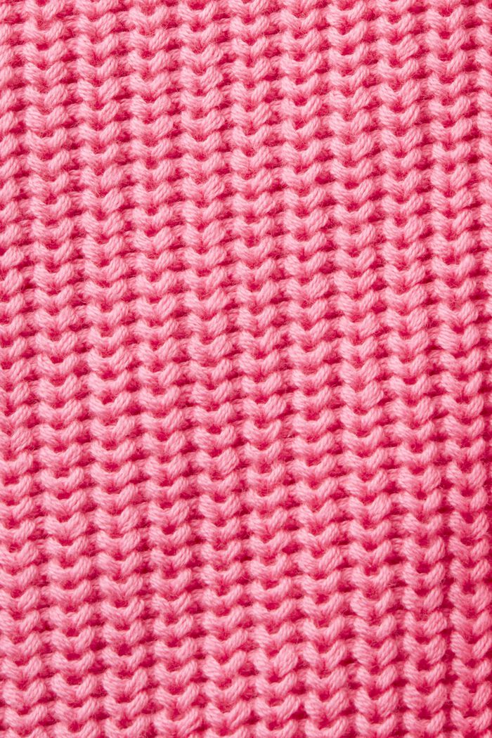 純棉下擺開衩半高領套頭毛衣, 粉紅色, detail image number 5
