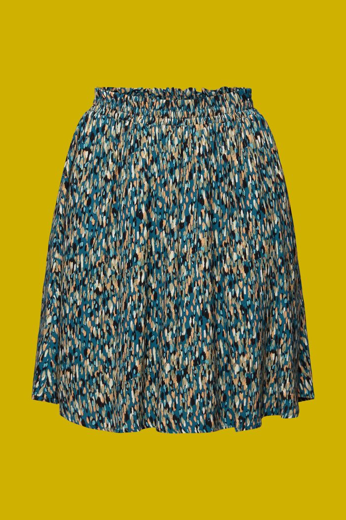 LENZING™ ECOVERO™印花迷你半身裙, 藍綠色, detail image number 5