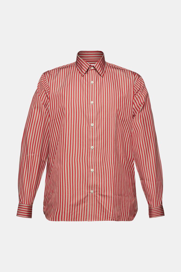 條紋府綢恤衫, 深紅色, detail image number 6