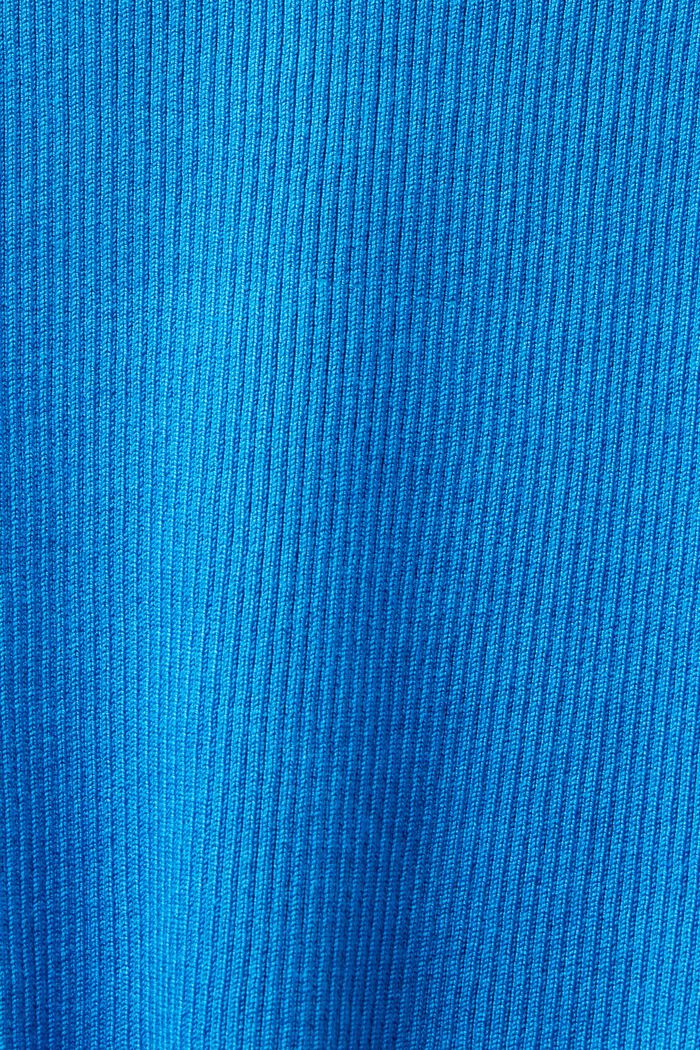 羅紋針織圓領毛衣, 藍色, detail image number 5